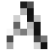 A pixelated Accel logo